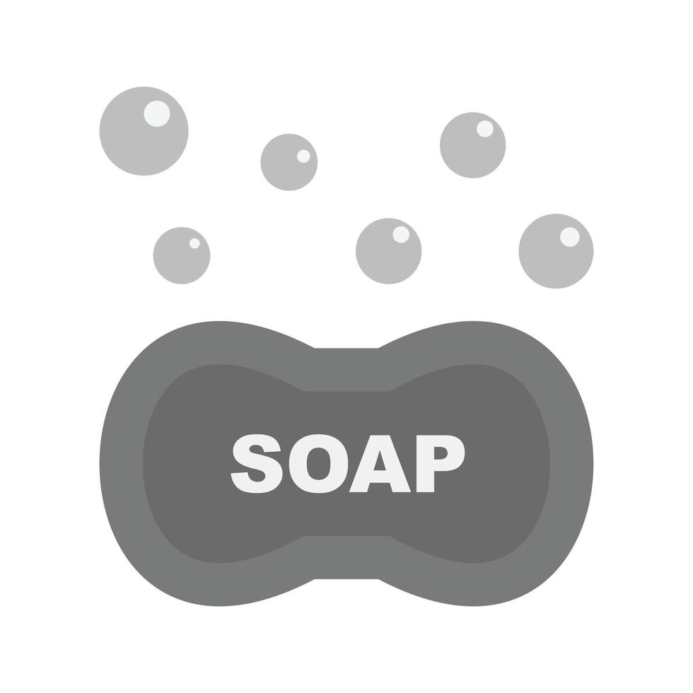 Soap Bubbles Flat Greyscale Icon vector