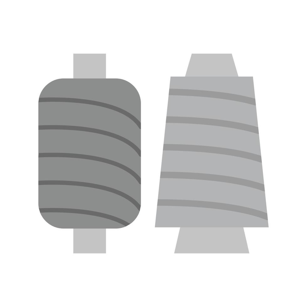 Spools of Thread Flat Greyscale Icon vector