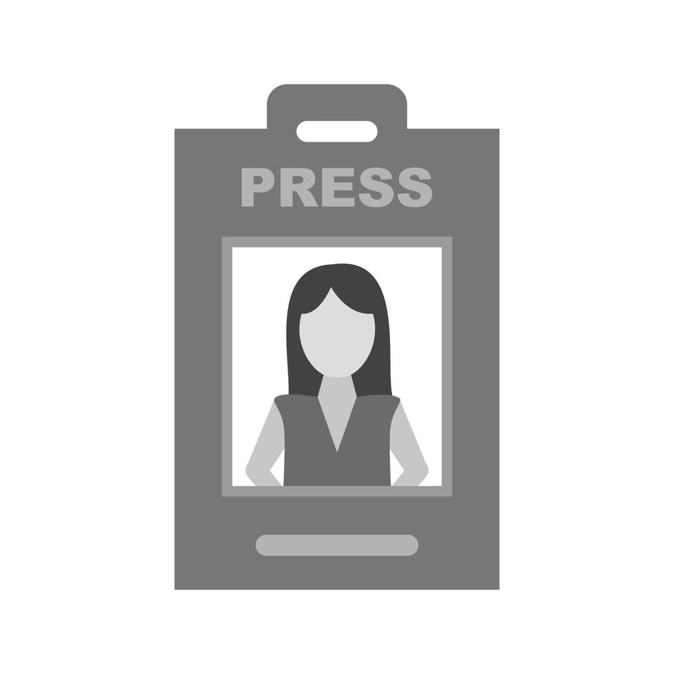 Female ID Flat Greyscale Icon vector