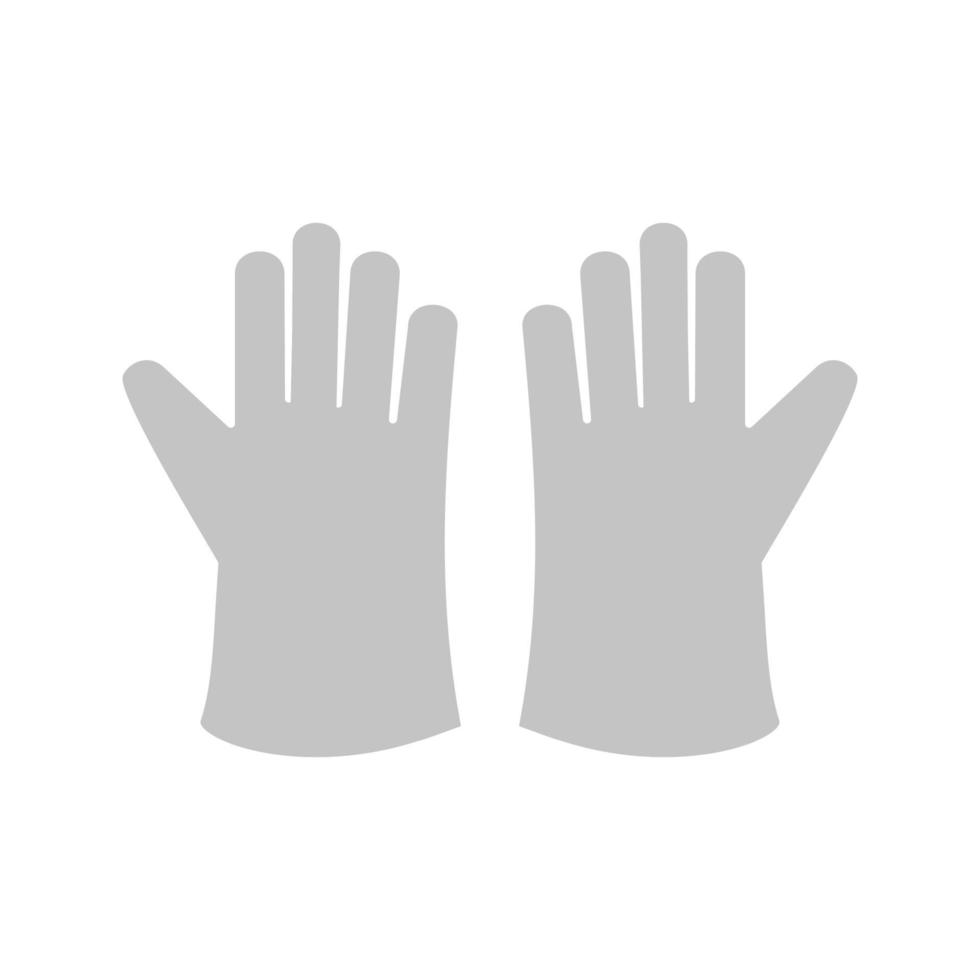 Cleaning Gloves Flat Greyscale Icon vector