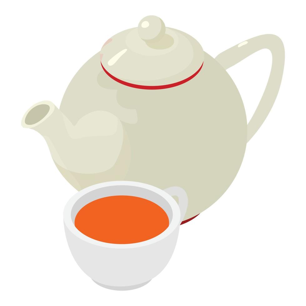 Linden tea icon, isometric style vector