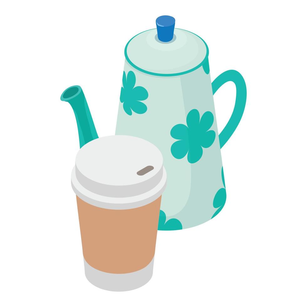 Coffee break icon, isometric style vector