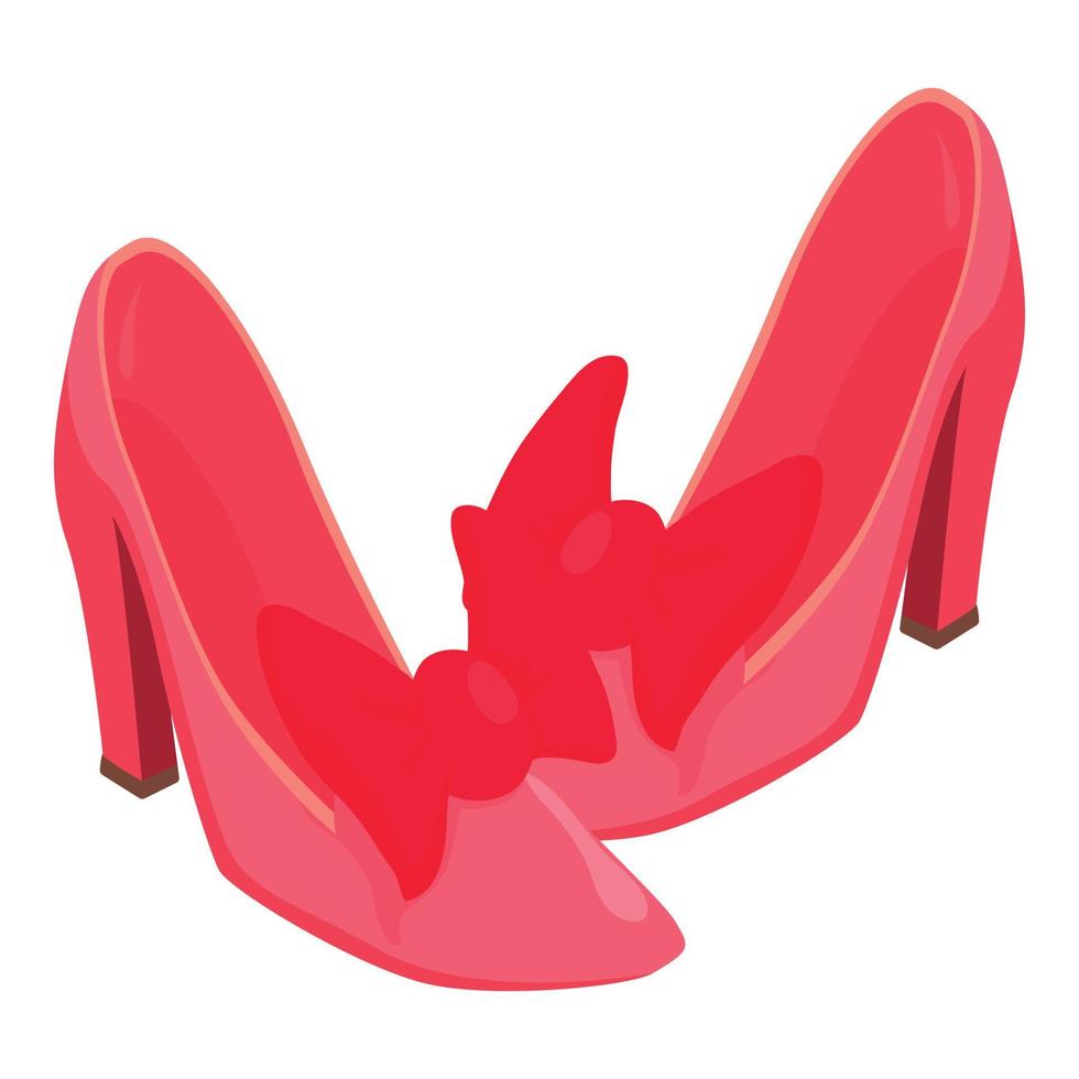 Party shoes icon, isometric style vector