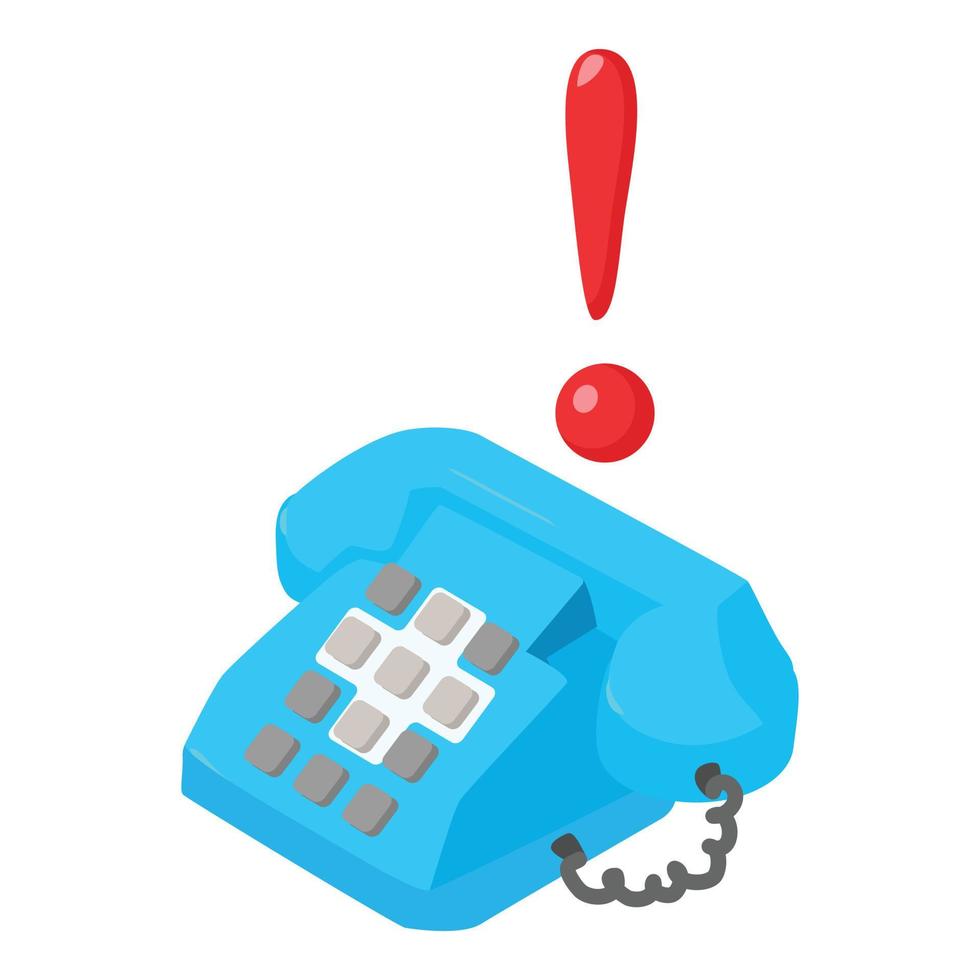 Emergency call icon, isometric style vector