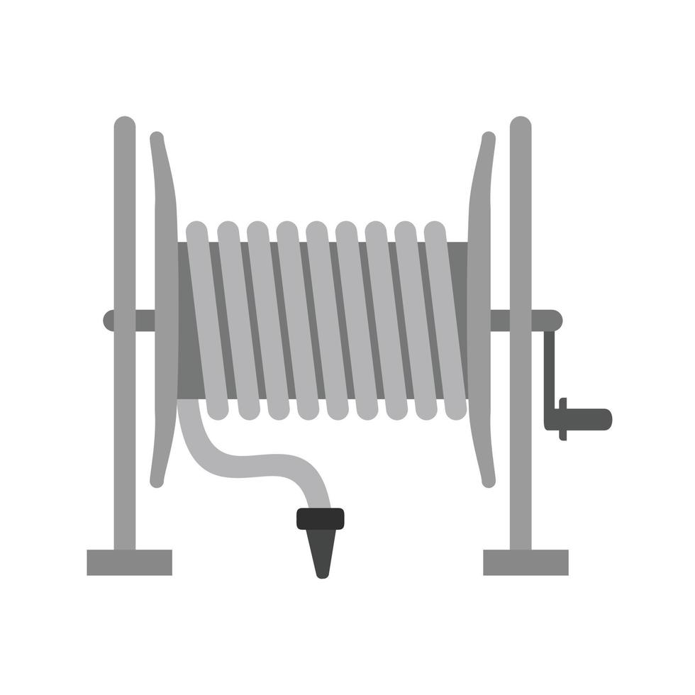 Hose Flat Greyscale Icon vector