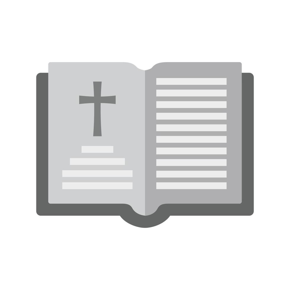 icono de escala de grises plano del capítulo del libro sagrado vector