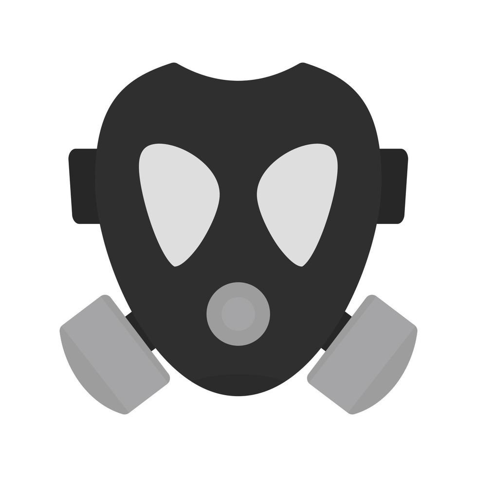 Oxygen Mask Flat Greyscale Icon vector