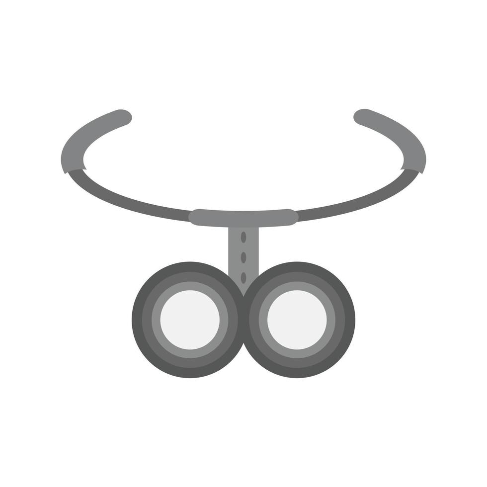 Headlamp Flat Greyscale Icon vector