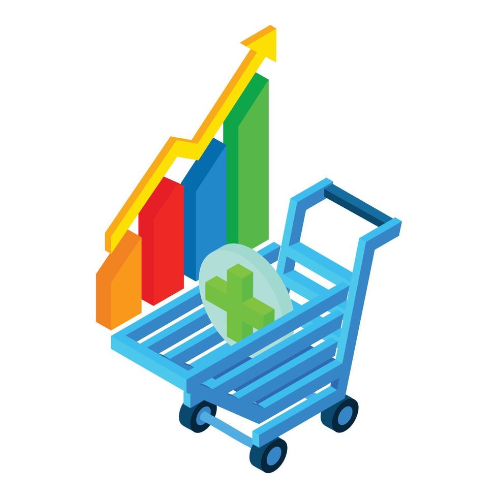 Consumption growth icon, isometric style 15655267 Vector Art at Vecteezy