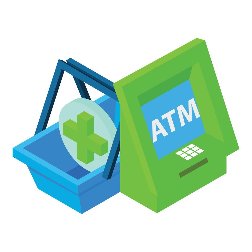 Ecommerce icon, isometric style vector