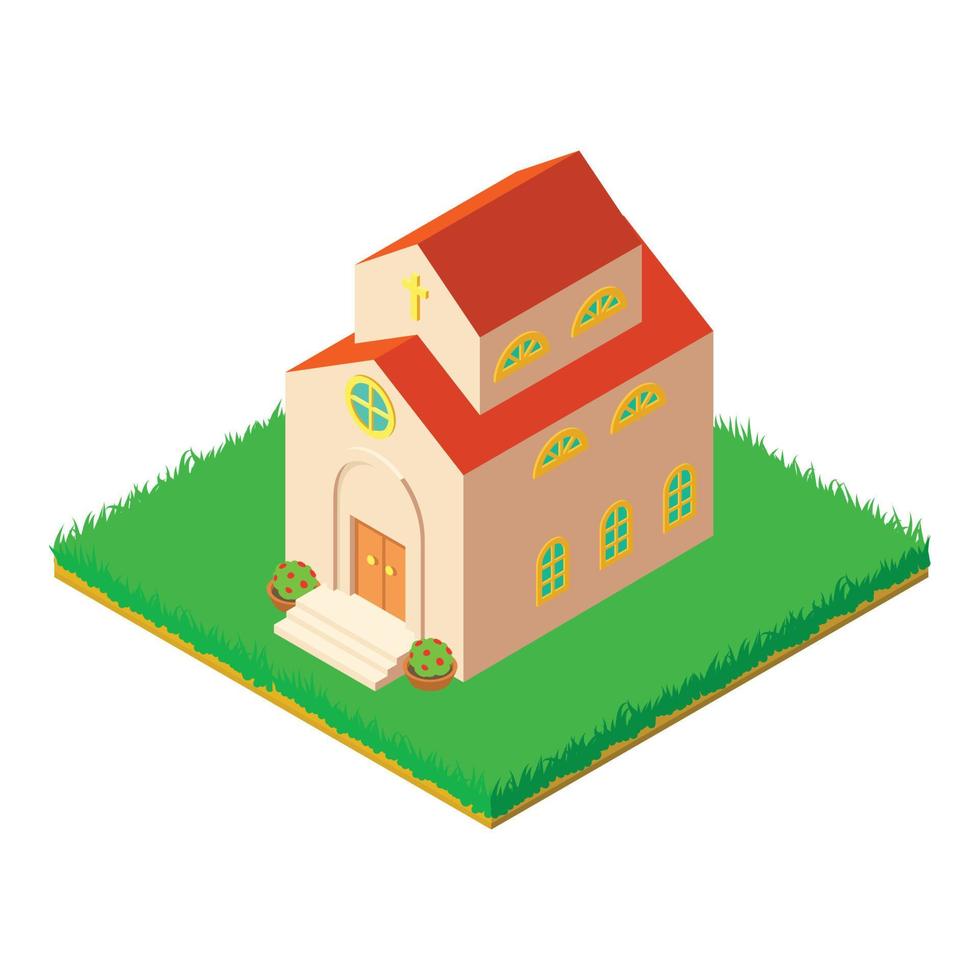 Sacred place icon, isometric style vector
