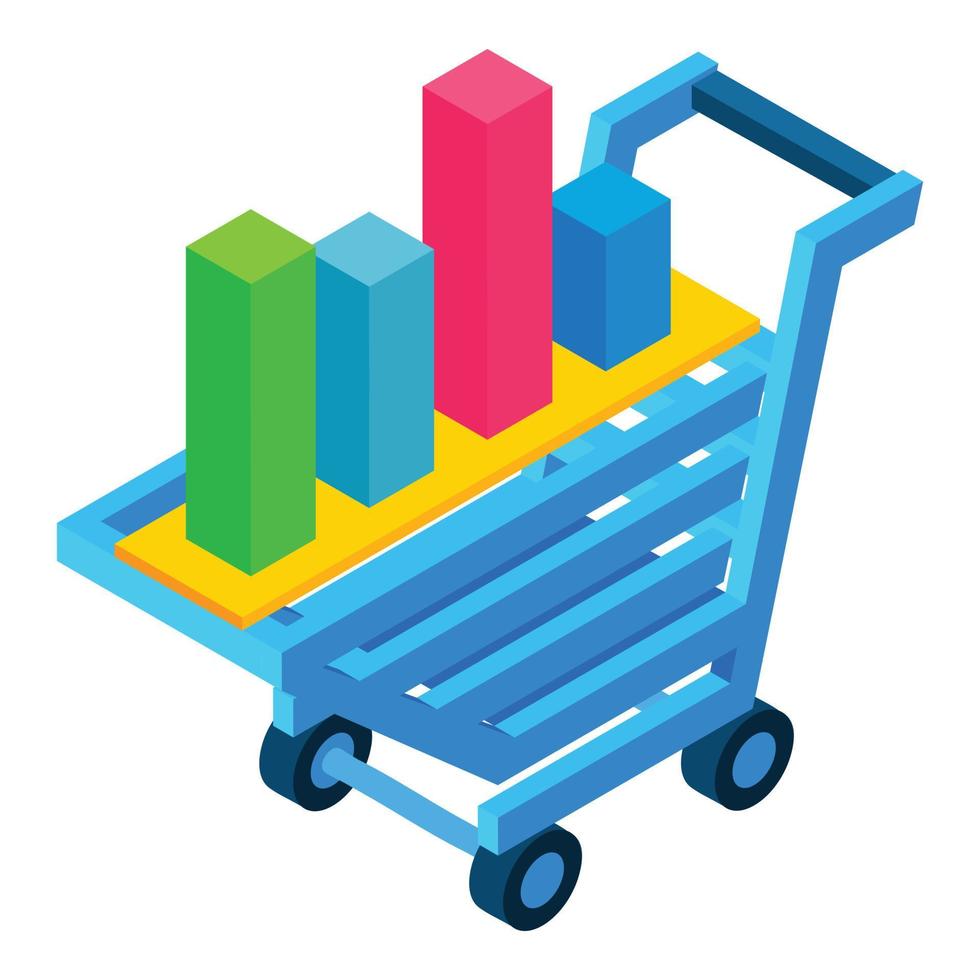 Cost optimization icon, isometric style vector