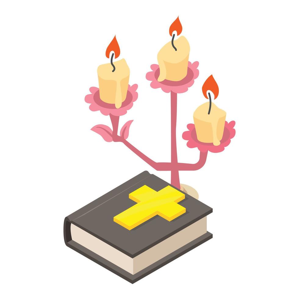 Wedding ceremony icon, isometric style vector
