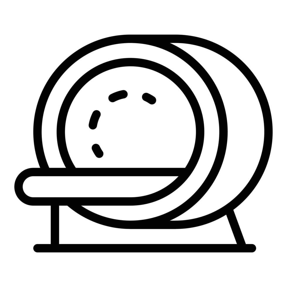 MRI scanner icon, outline style vector