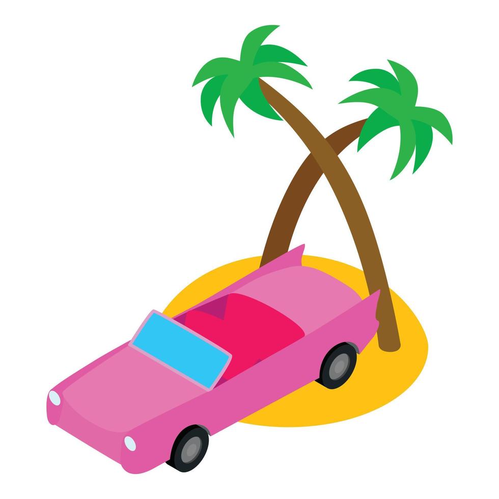 Honeymoon vacation icon, isometric style vector