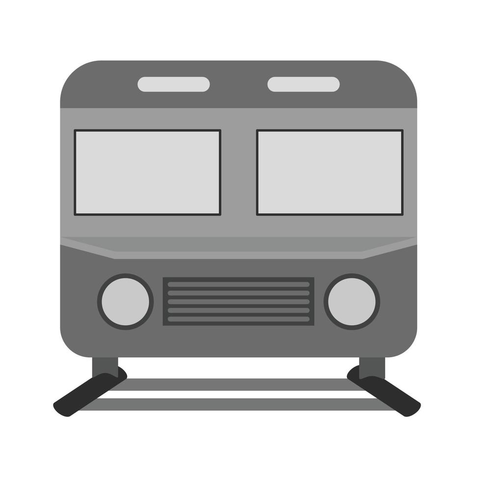 Subway Flat Greyscale Icon vector