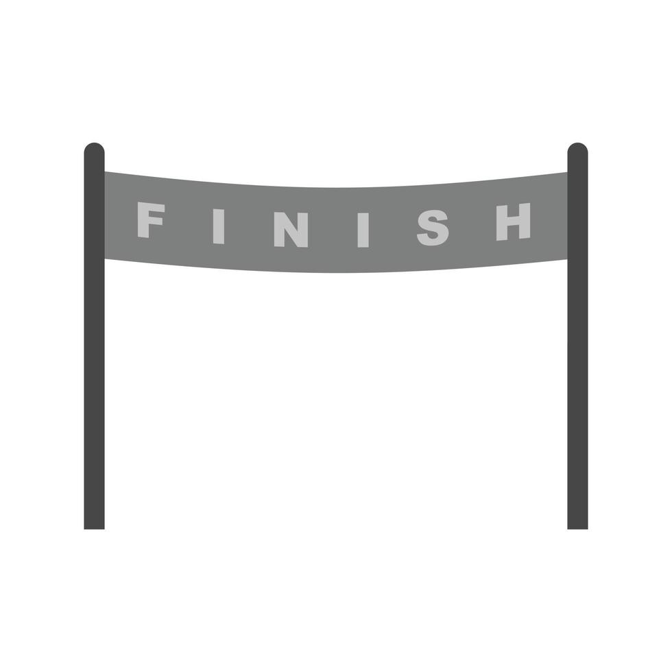 Finish Line Flat Greyscale Icon vector