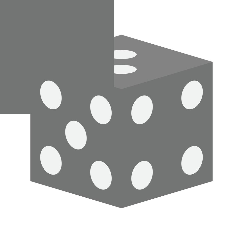 Dice Flat Greyscale Icon vector