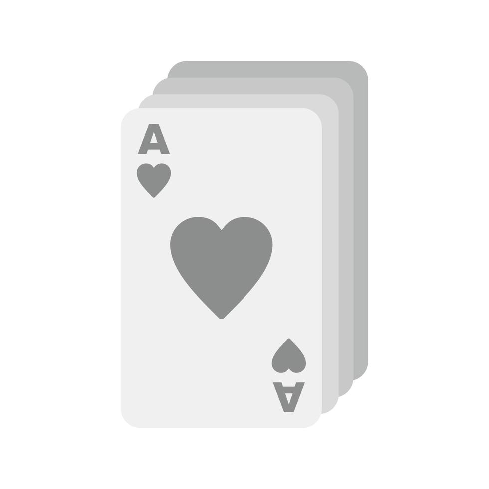 Deck of Cards Flat Greyscale Icon vector