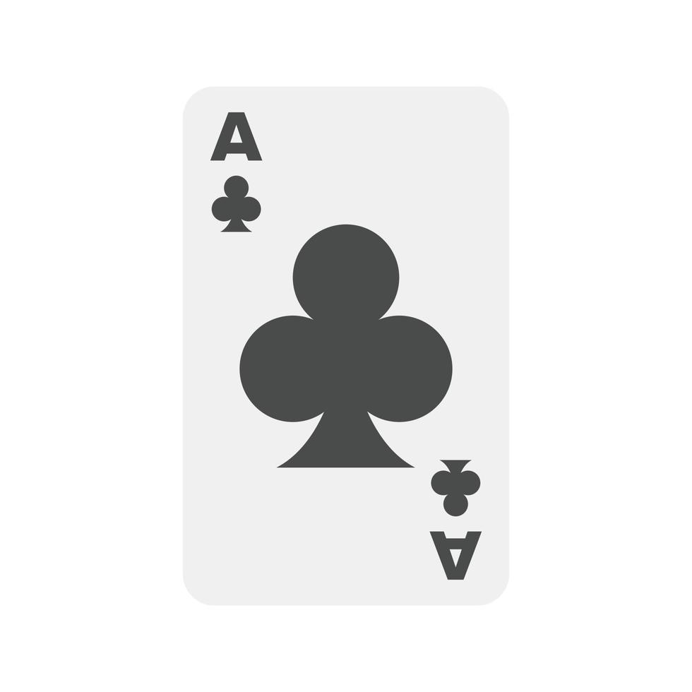 Clubs Card Flat Greyscale Icon 15655413 Vector Art at Vecteezy