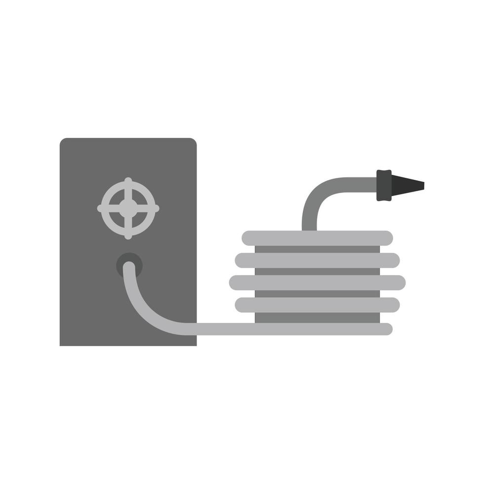 Water Hose Flat Greyscale Icon vector