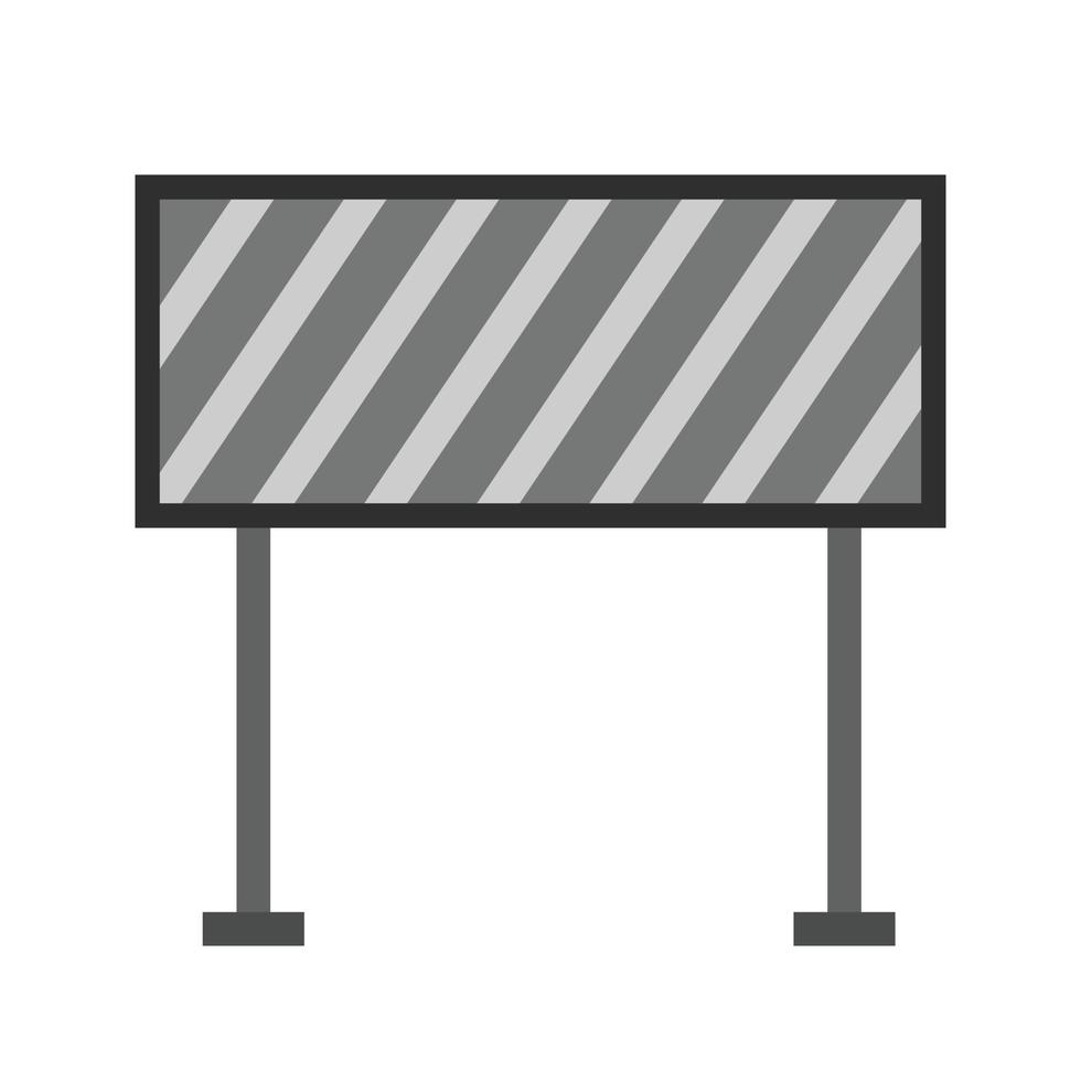 Barrier Flat Greyscale Icon vector