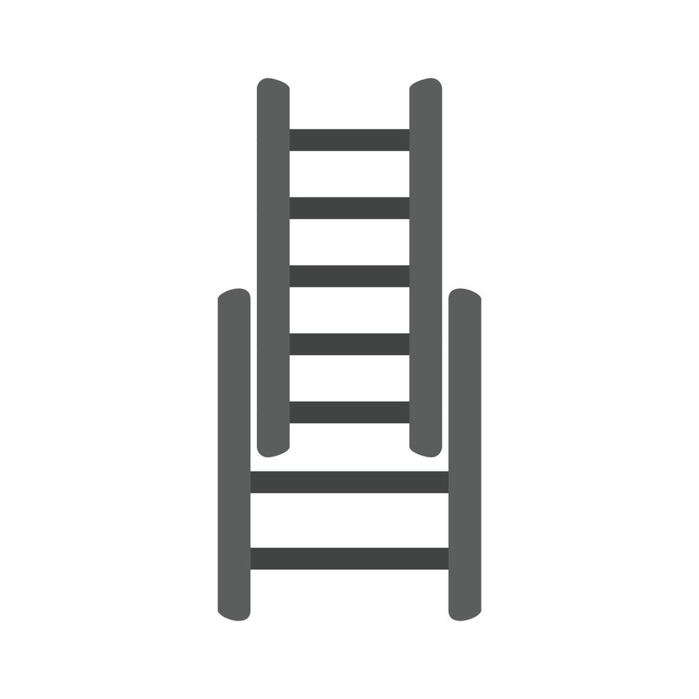 Ladders Flat Greyscale Icon vector