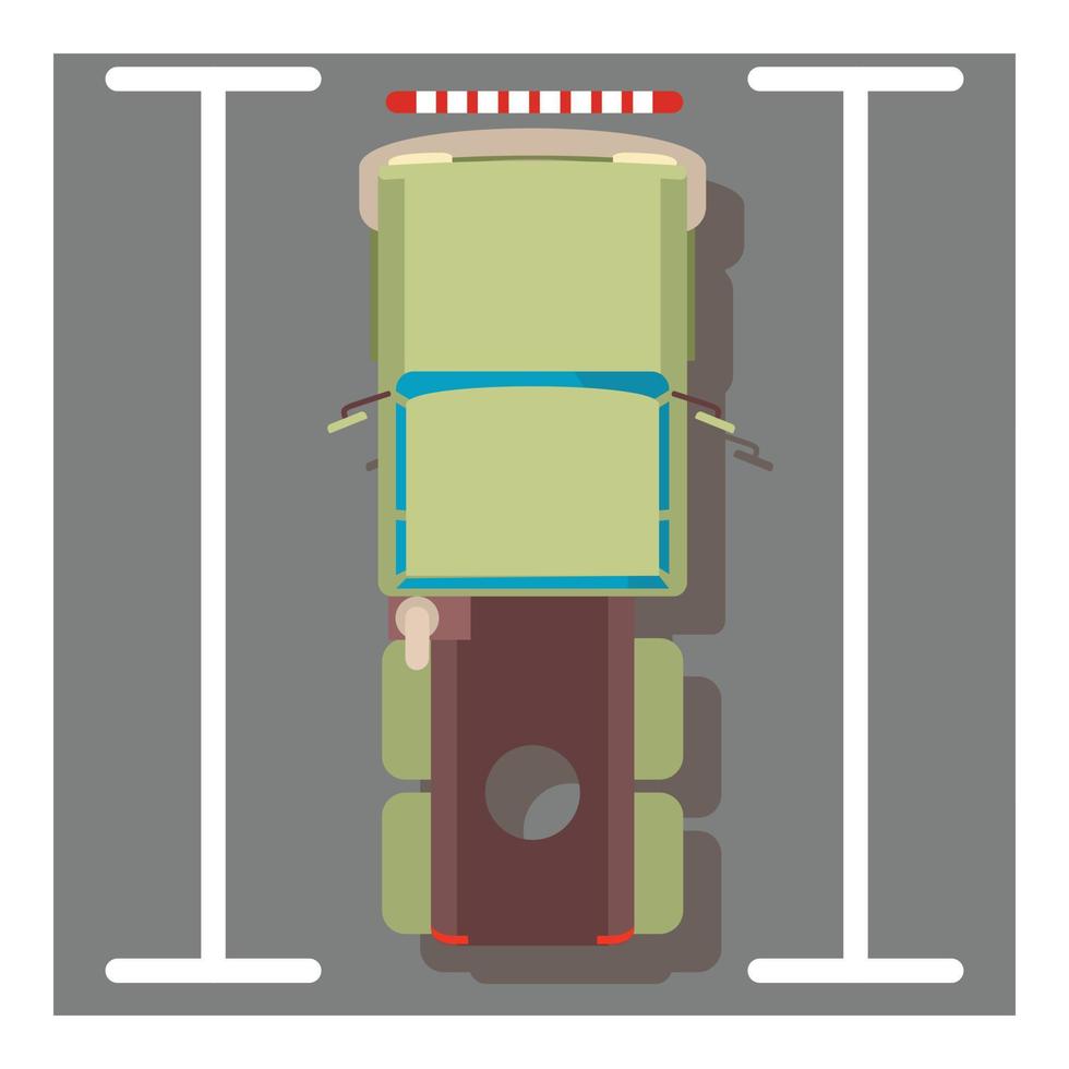 Flatbed lorry icon, isometric style vector