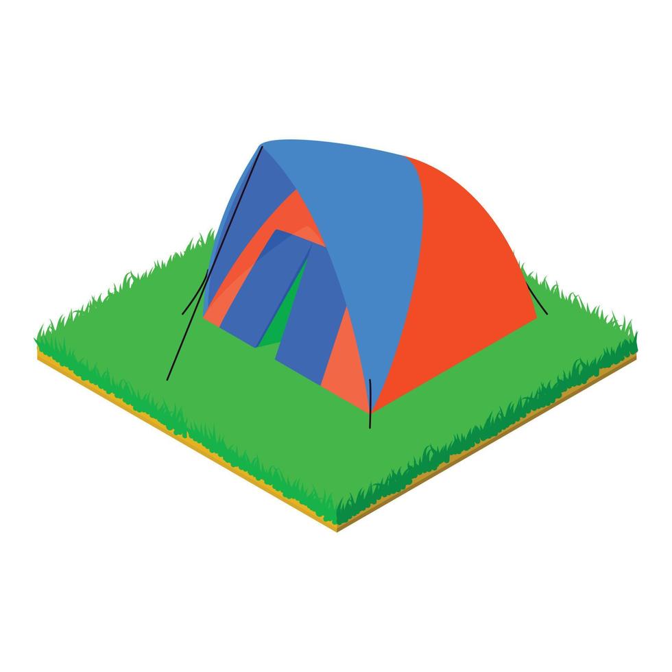 Modern tent icon, isometric style vector
