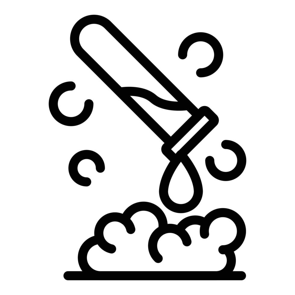 Hazard chemical tube icon, outline style vector