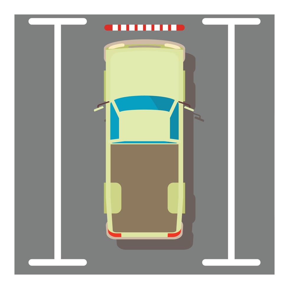 Pickup car icon, isometric style vector