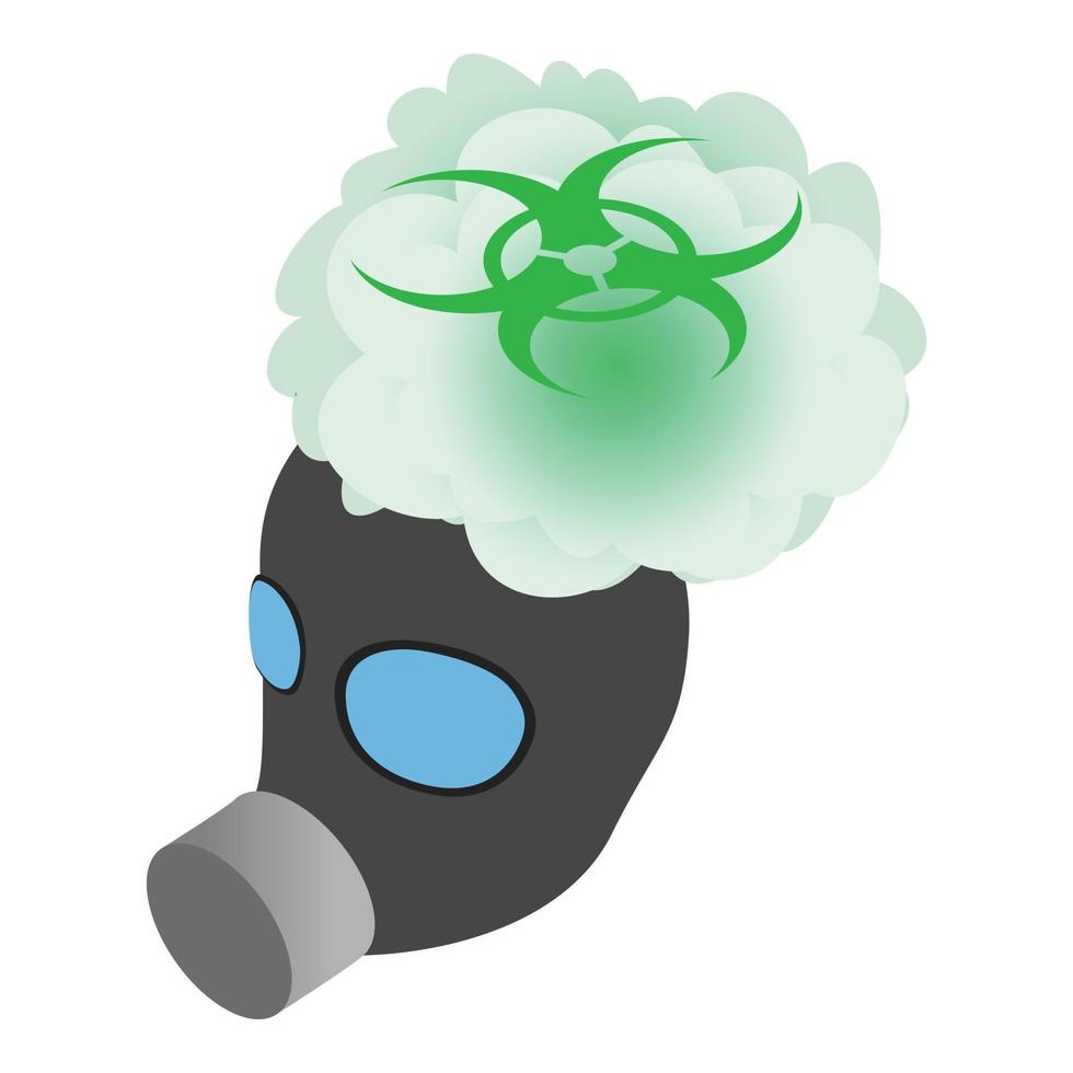 icono de contaminación por radiación, estilo isométrico vector