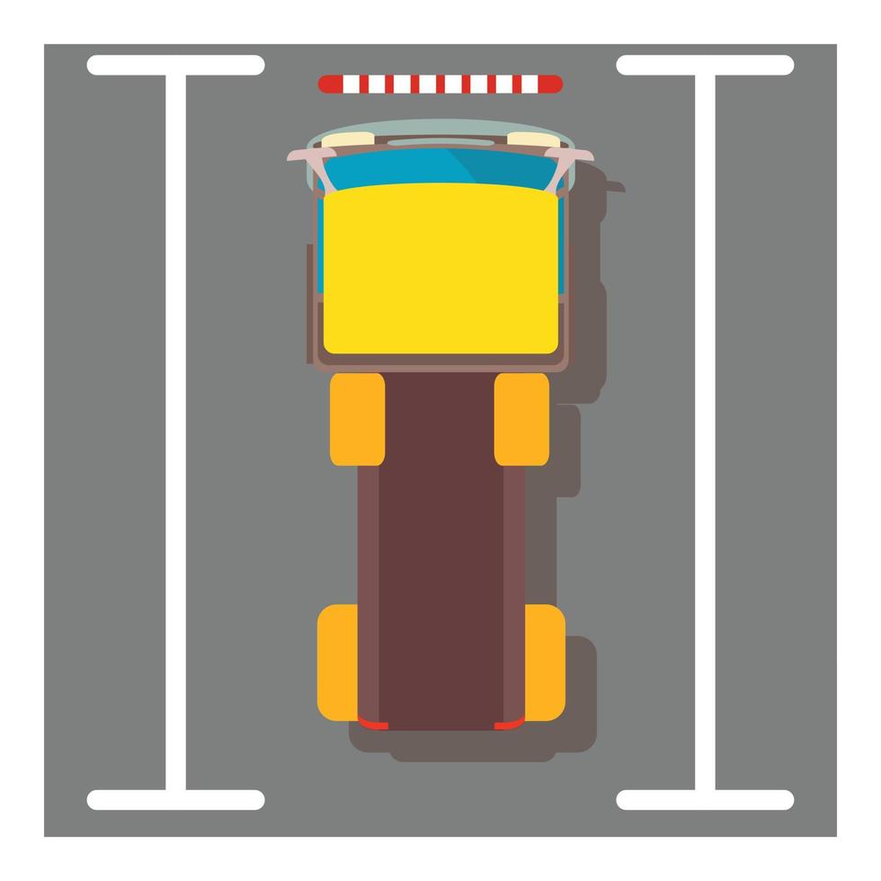 Platform truck icon, isometric style vector