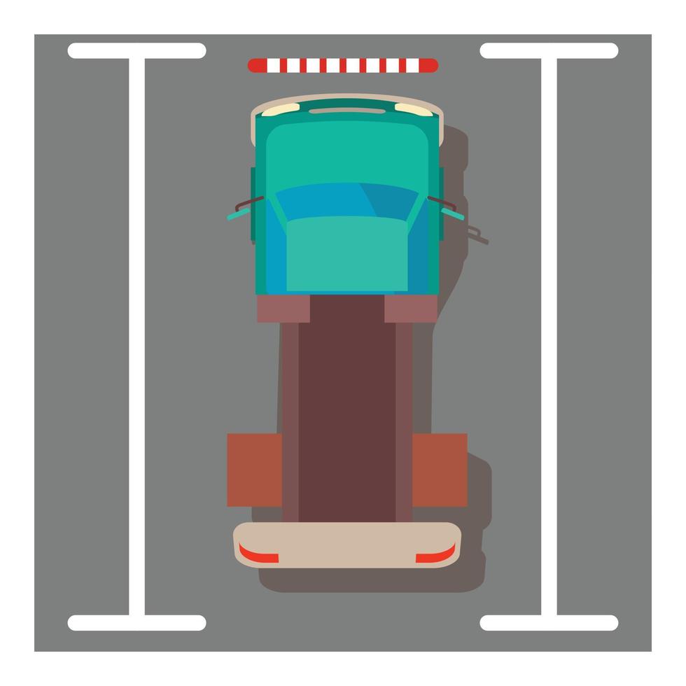 Tow truck icon, isometric style vector