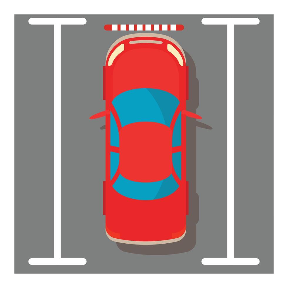 Red car icon, isometric style vector