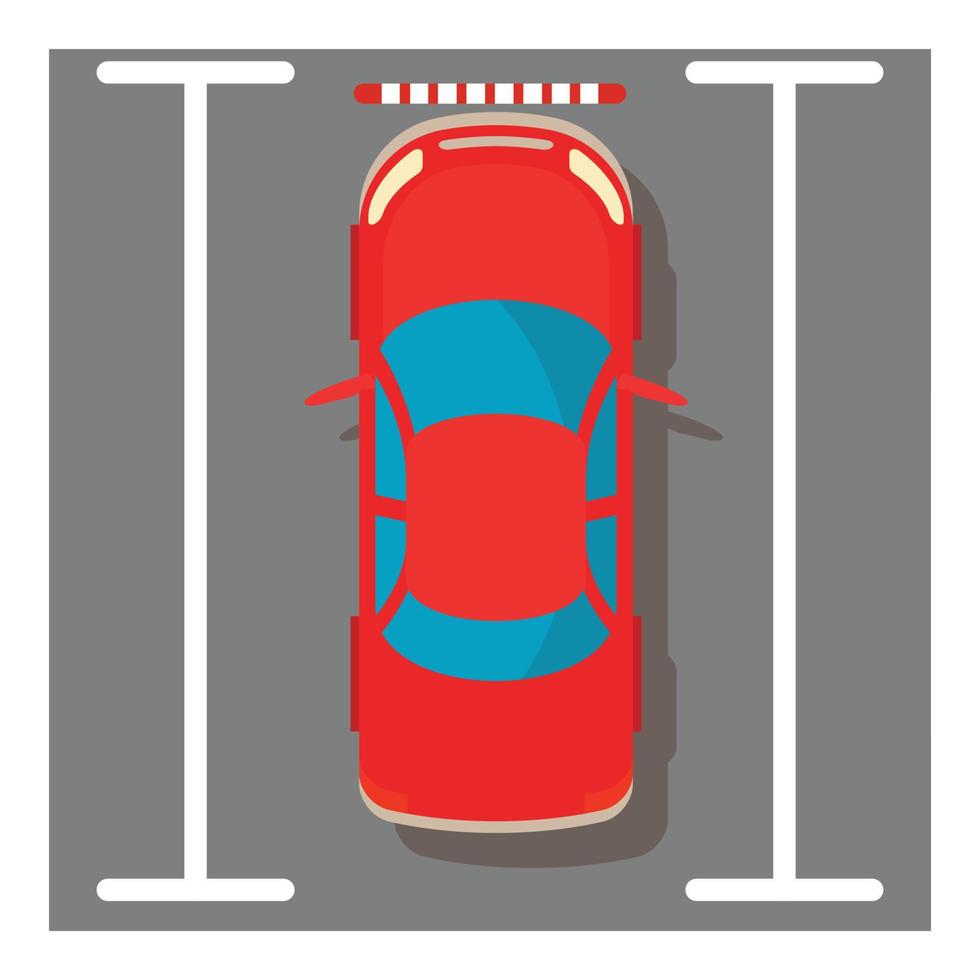 icono de coche rojo, estilo isométrico vector