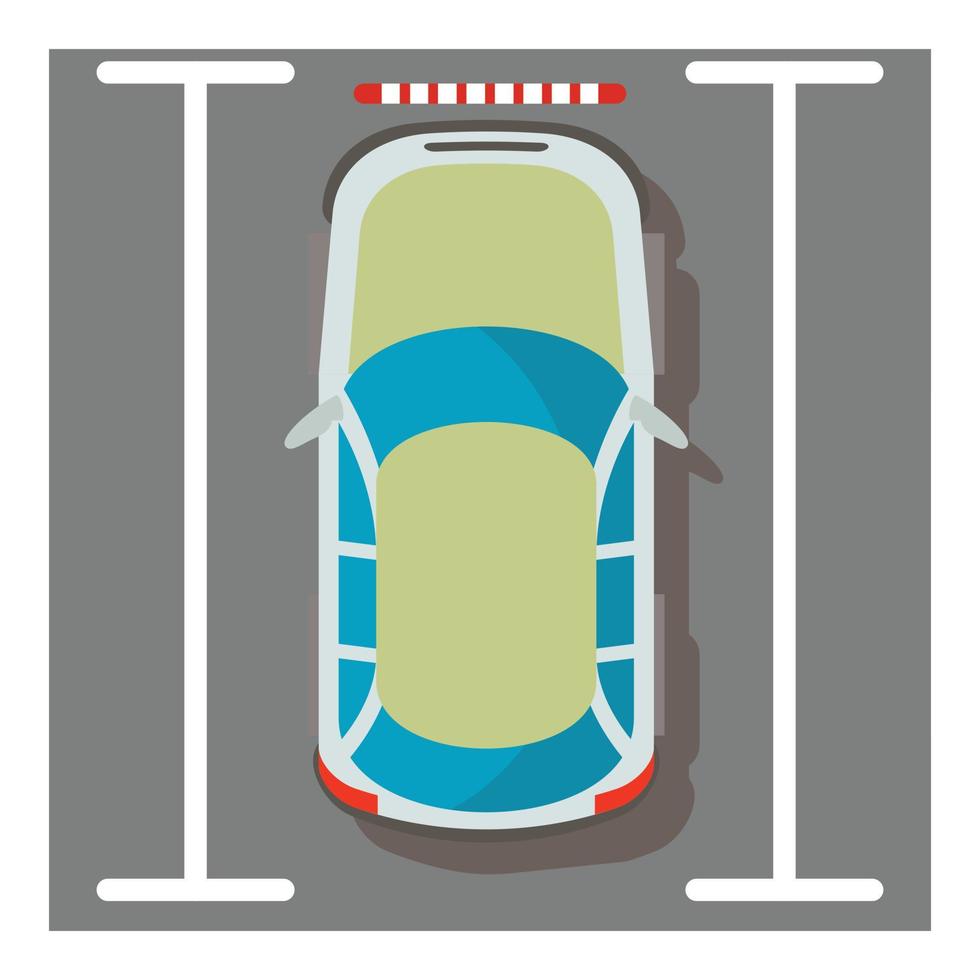 Green car icon, isometric style vector