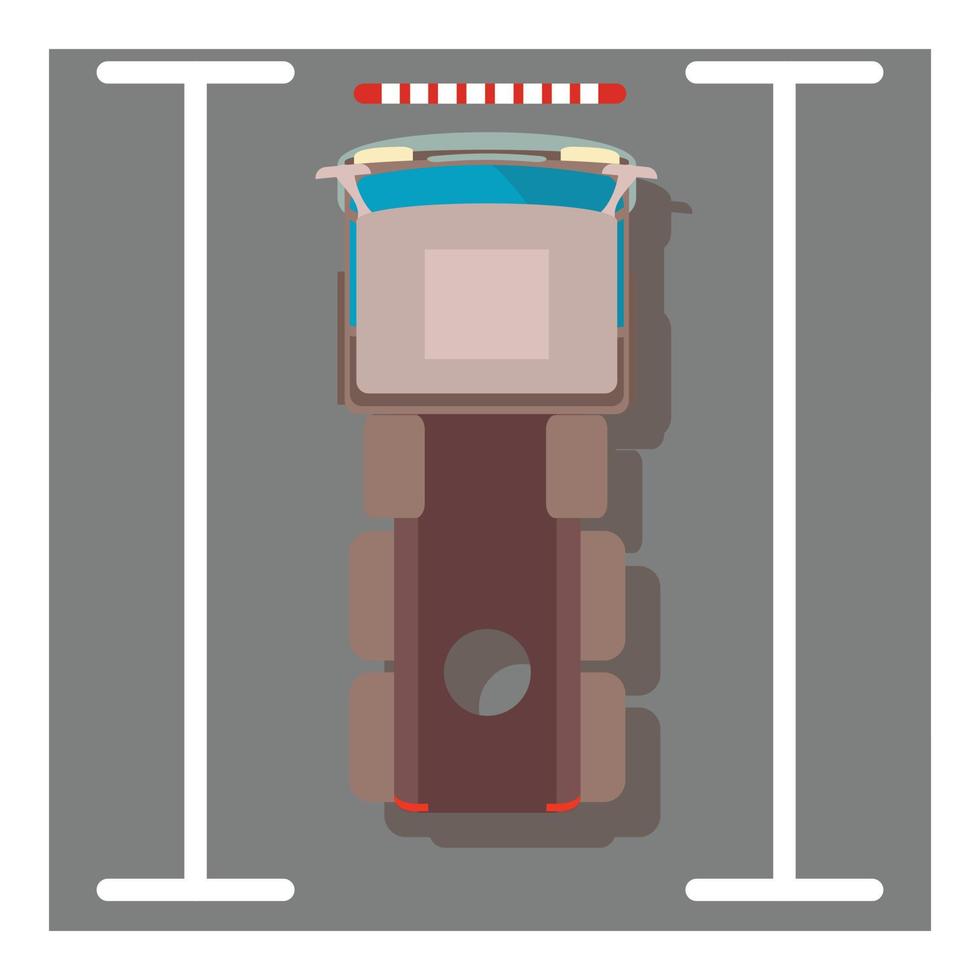 Dropside truck icon, isometric style vector