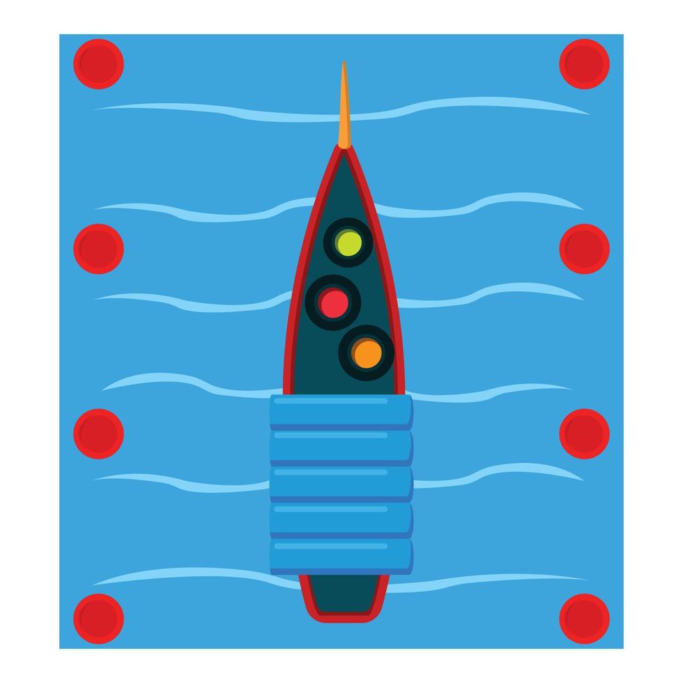 icono de barco de playa, estilo isométrico vector