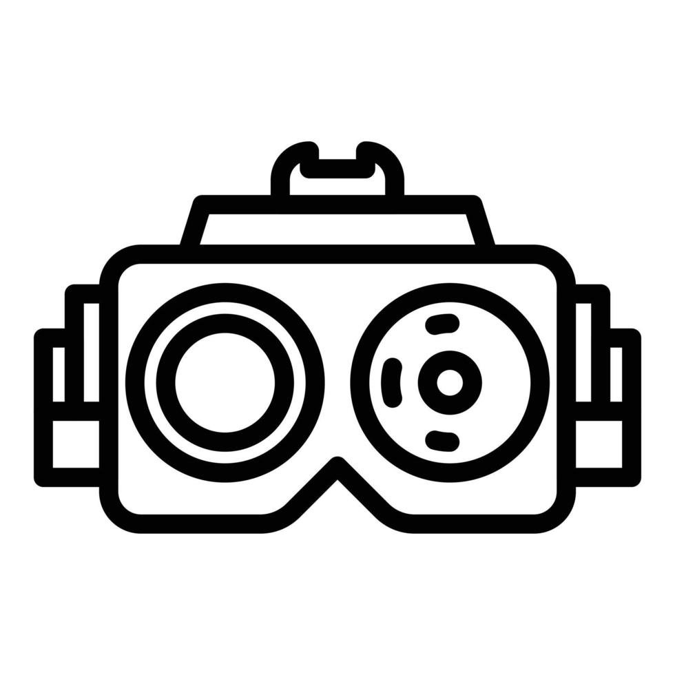 Optical apparatus icon, outline style vector