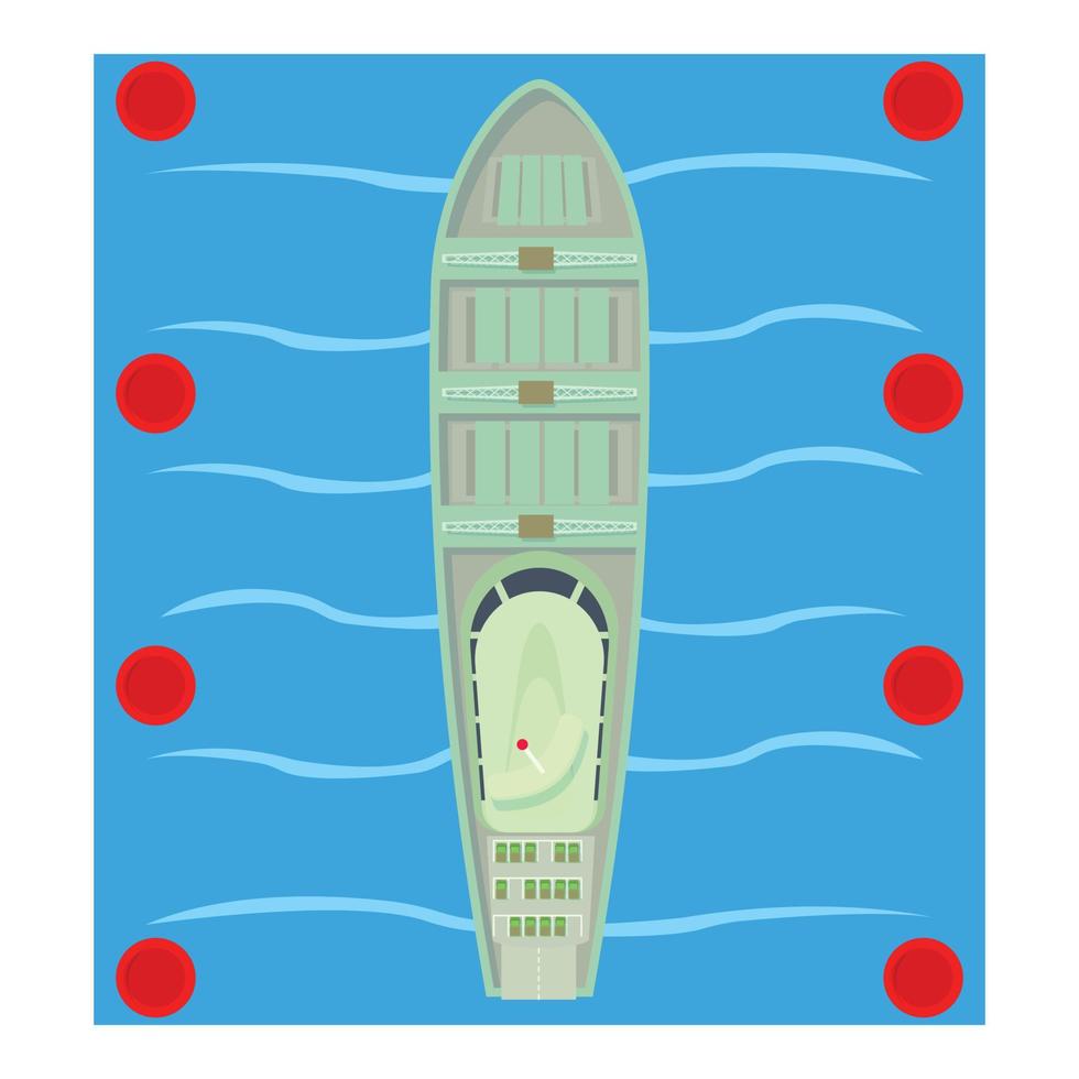 icono de barco roro, estilo isométrico vector