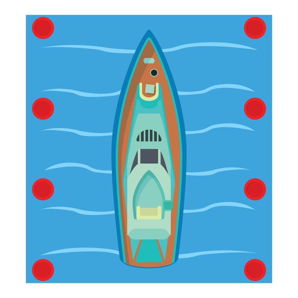 Luxury yacht icon, isometric style vector