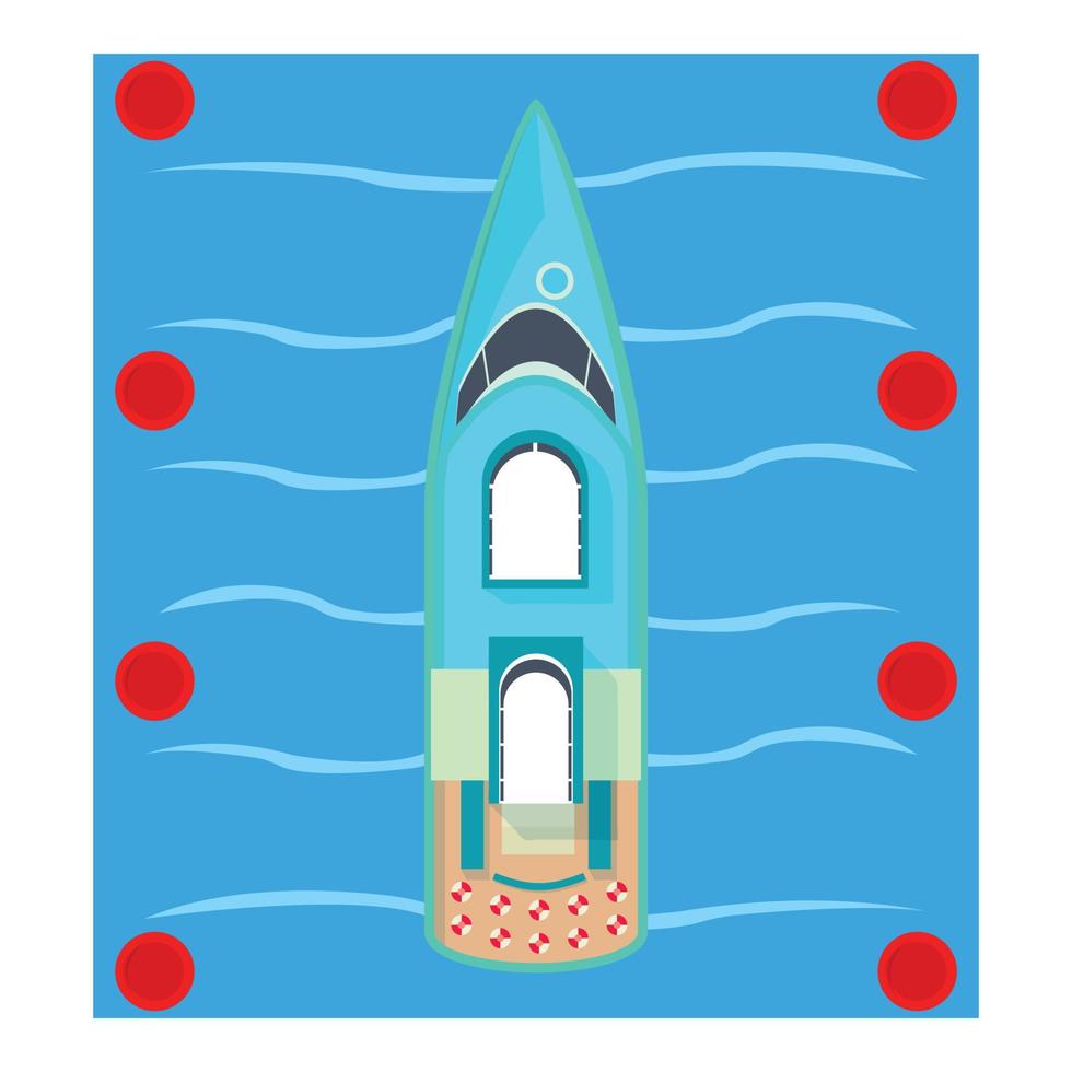 icono de barco de pasajeros, estilo isométrico vector