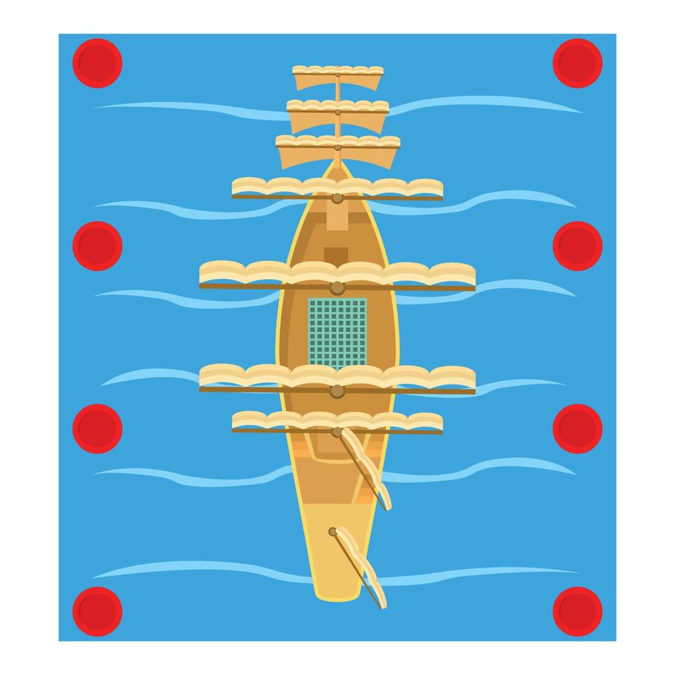 Sailing ship icon, isometric style vector