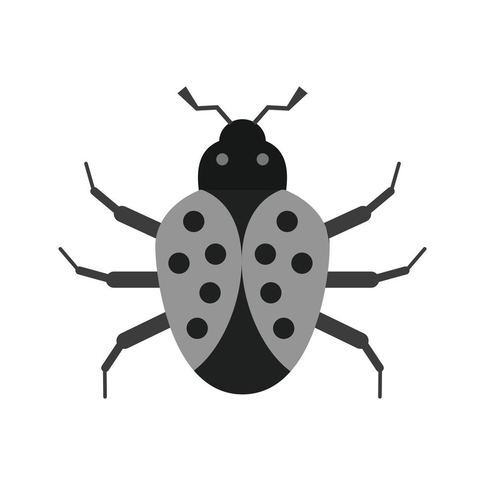 Bug Flat Greyscale Icon vector