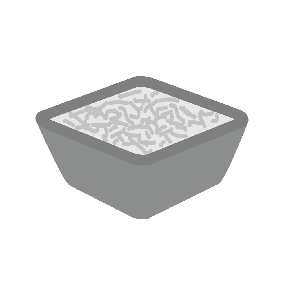 Coleslaw Flat Greyscale Icon vector