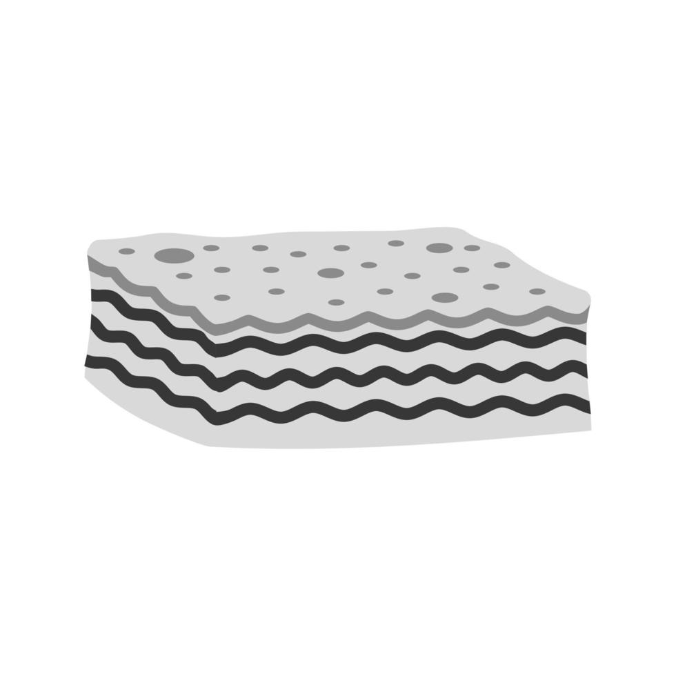 Lasagna Flat Greyscale Icon vector