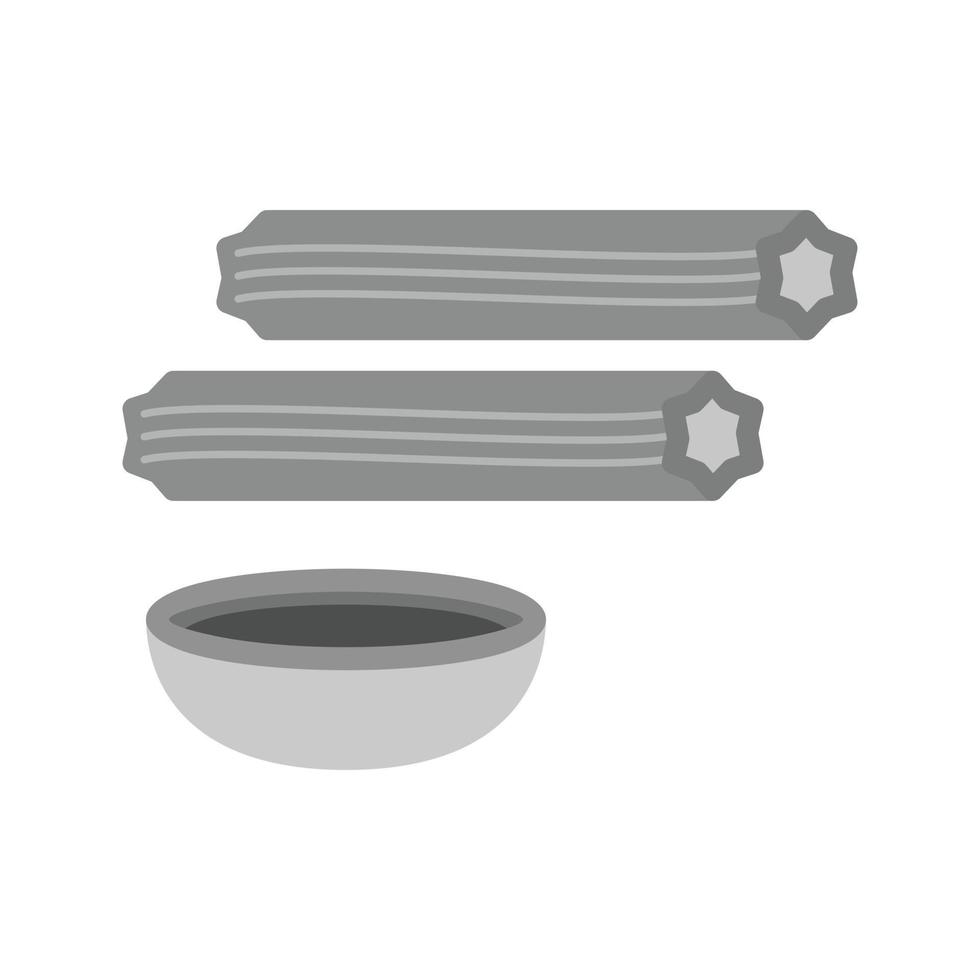 Churros Flat Greyscale Icon vector