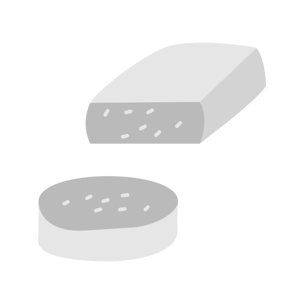 Hand Cheese Flat Greyscale Icon vector