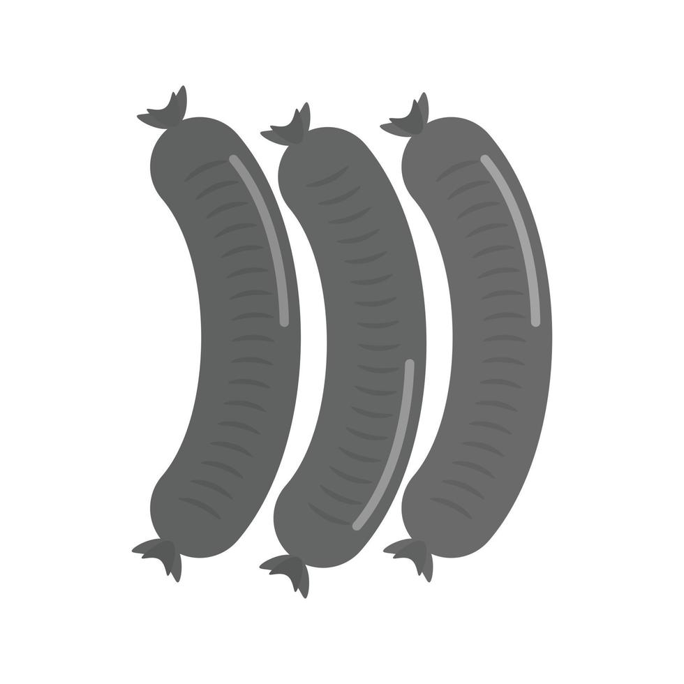 Sausages Flat Greyscale Icon vector